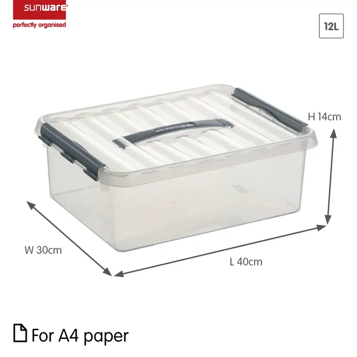 Q-line - Opbergbox - 12L - 4-delig
