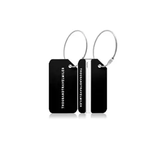 Aluminium Bagagelabel – 2 stuks – Zwart