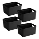 Sigma home - Opbergbox - 32L zwart - 4-delig