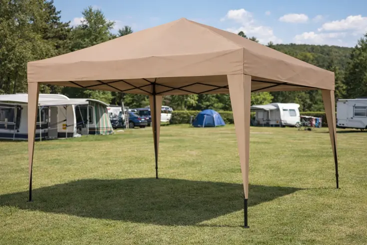 Easy Up Partytent 3x3 m Taupe - Stalen Frame