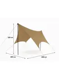 Tarp - 300x300x220 cm - Schaduwdoek -