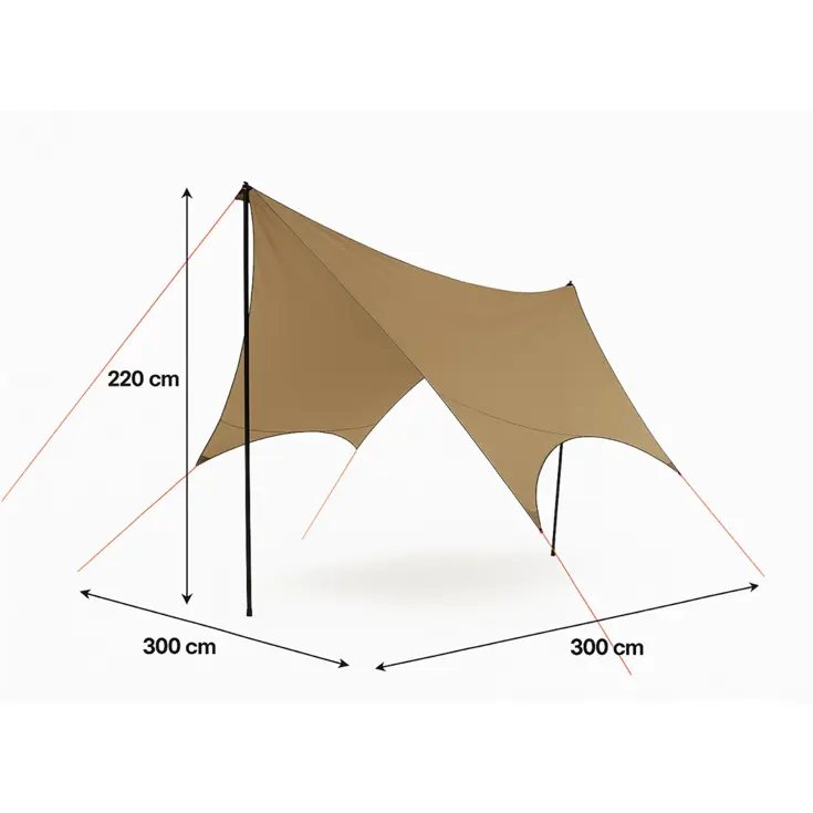 Tarp - 300x300x220 cm - Schaduwdoek -