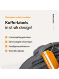 Aluminium Bagagelabel – 2 stuks – Oranje