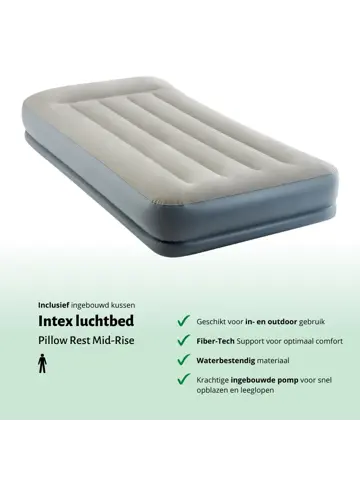 Luchtbed - Intex - 1P - 99x191 + Pomp