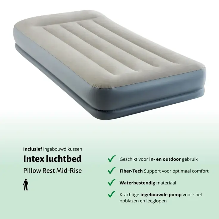 Luchtbed - Intex - 1P - 99x191 + Pomp