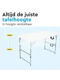 Inklapbare Vouwtafel Wit - 120x60x74cm