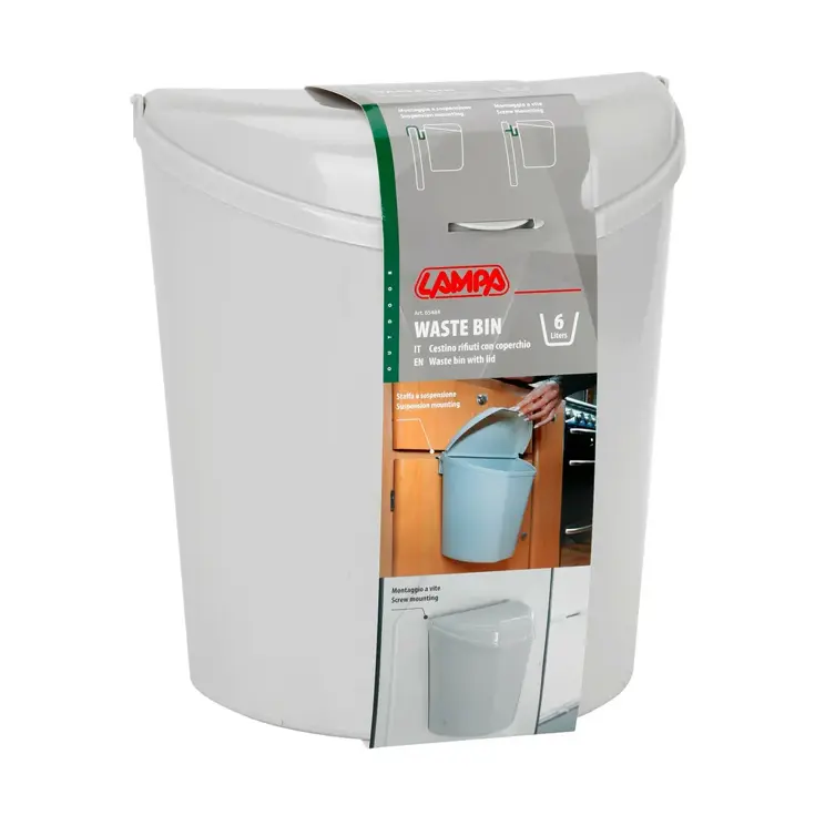 Afvalbak met deksel - 6 liter