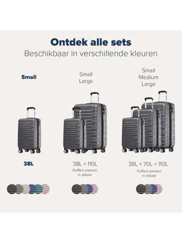 Handbagage Koffer – 38L – Donkergrijs