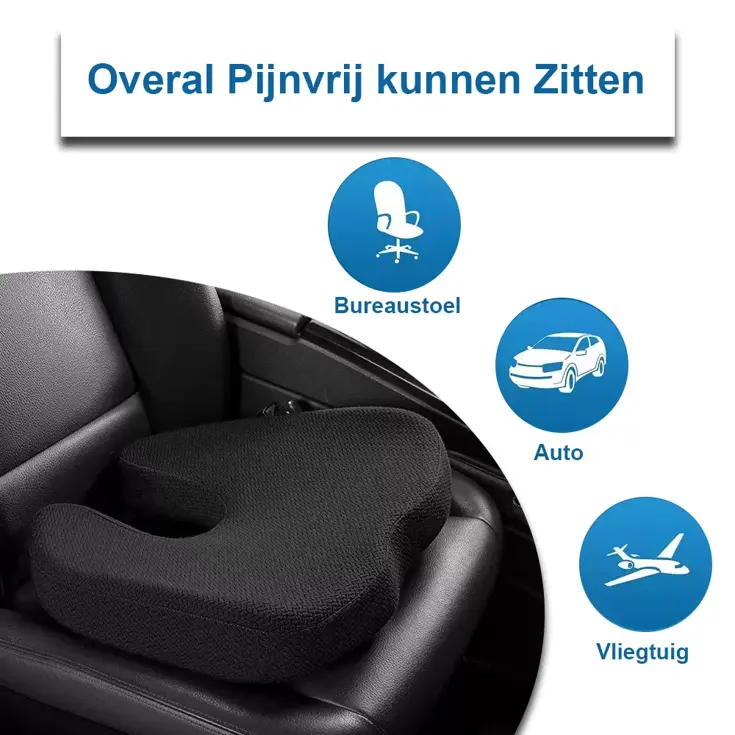 Ergonomisch Zitkussen voor onderweg