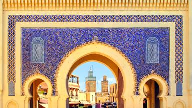 Marokko, Fez, Bab Bou Jeloud, poort - shutterstock_86579617