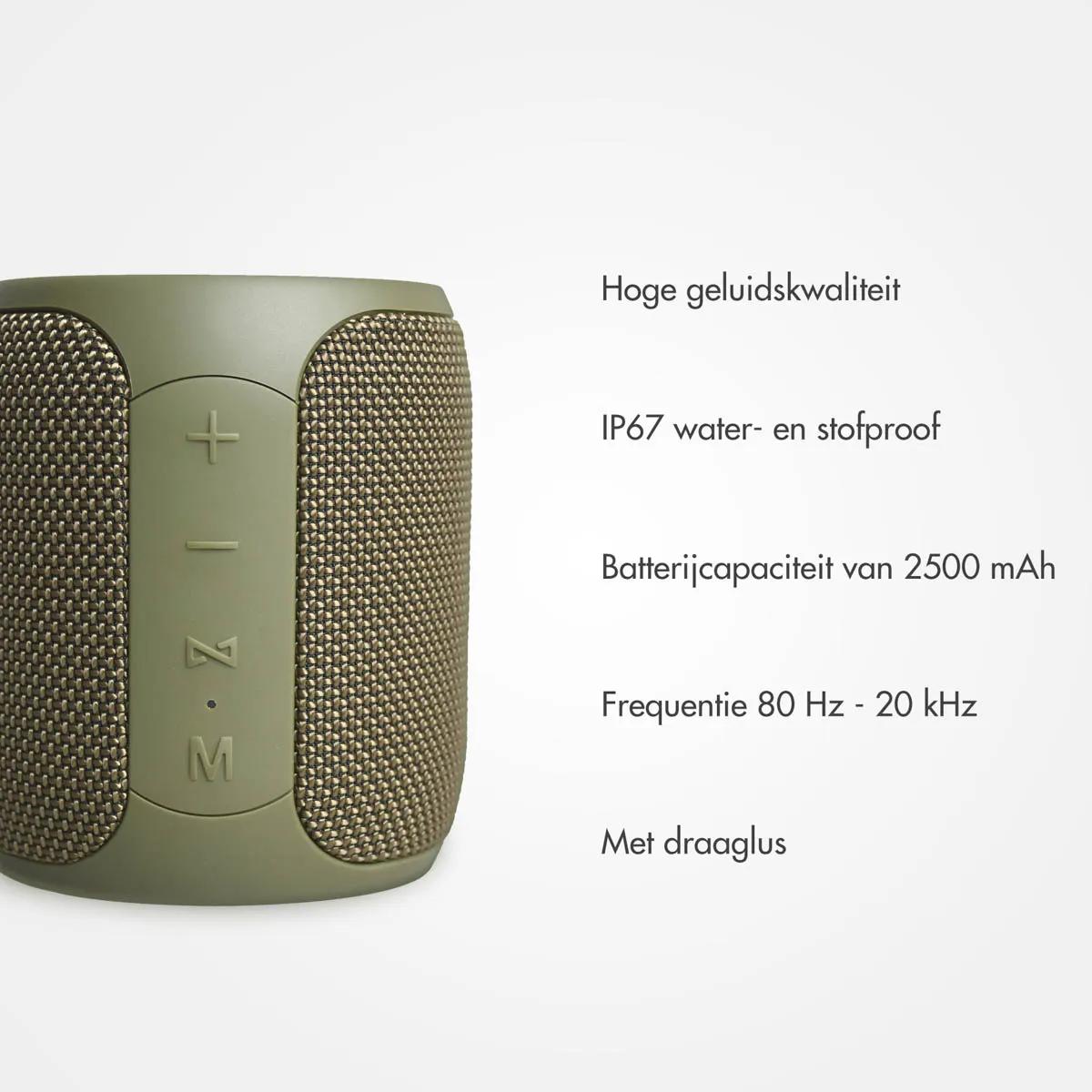 EDUPLINK bluetooth speaker, draagbare draadloze speaker, IPX7 waterdichte speaker, TWS gekoppeld stereo, lange speelduur voor thuis, op reis, zwart