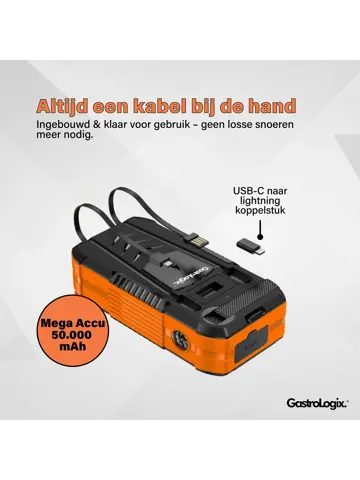 Solar Powerbank Incl. Handslinger 50.000mAh