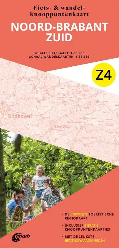 ANWB Fiets en wandelknooppuntenkaart Z4 Noord-Brabant zuid