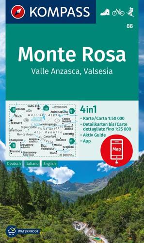 Wandelkaart WK88 Monte Rosa