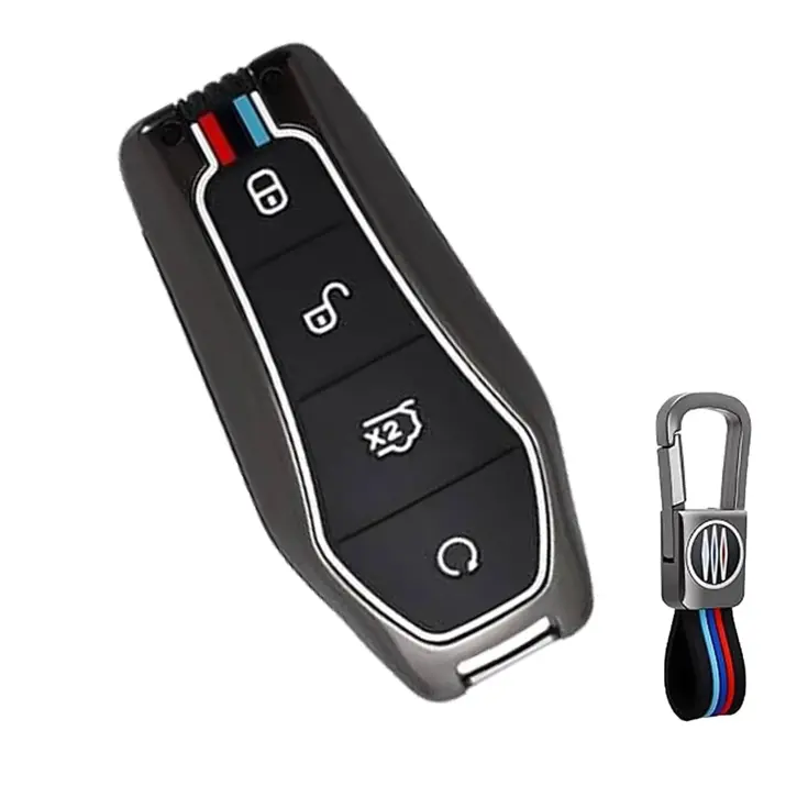 Metalen Sleutelhoesje voor BYD grijs F4