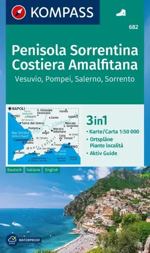 KOMPASS Wandelkaart 682 Penisola Sorrentina - Costiera Amalfitana