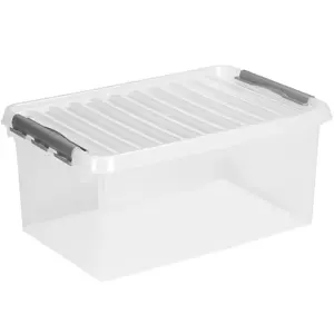 Q-line - Opbergbox - 45L transparant/grijs