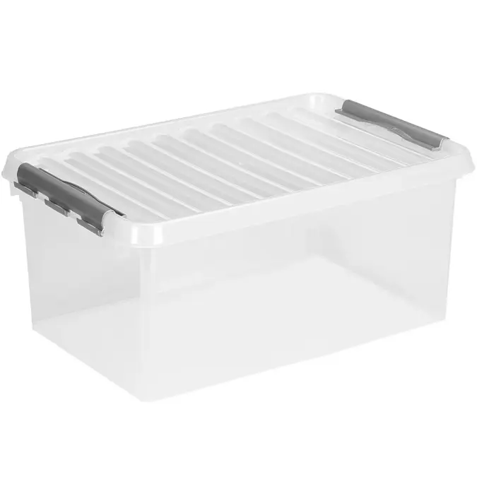 Q-line - Opbergbox - 45L transparant/grijs