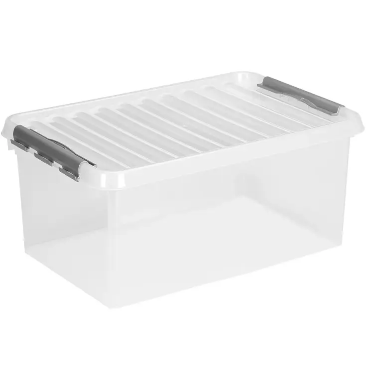 Q-line - Opbergbox - 45L transparant/grijs