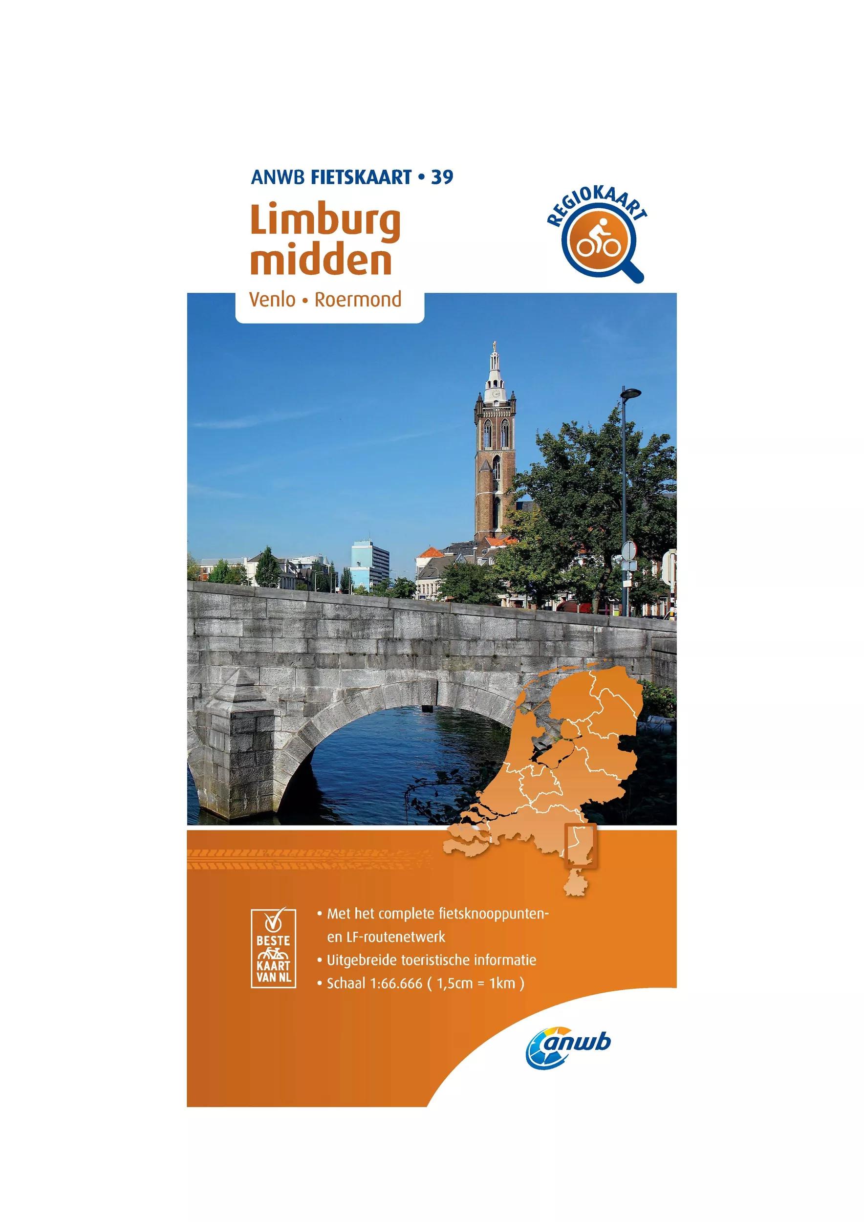 ANWB  Fietskaart 39  Limburg Midden