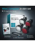 4x Fietslampjes - LED Achterlicht en Voorlicht