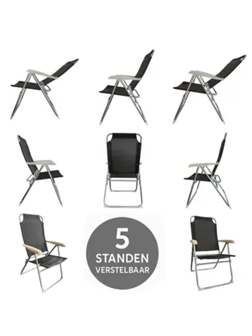Campingstoelen 4x - Verstelbaar - Hem