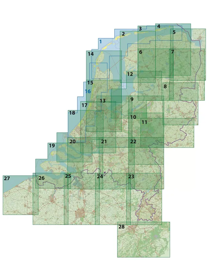 ANWB Knooppuntenkaart 5 Groningen-Oost