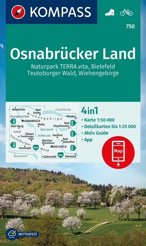 Wandelkaart WK750 Osnabrücker Land