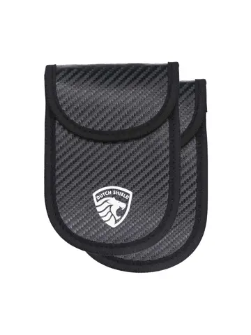 2 x RFID Autosleutel Hoesje Anti-Skim Carbon Style