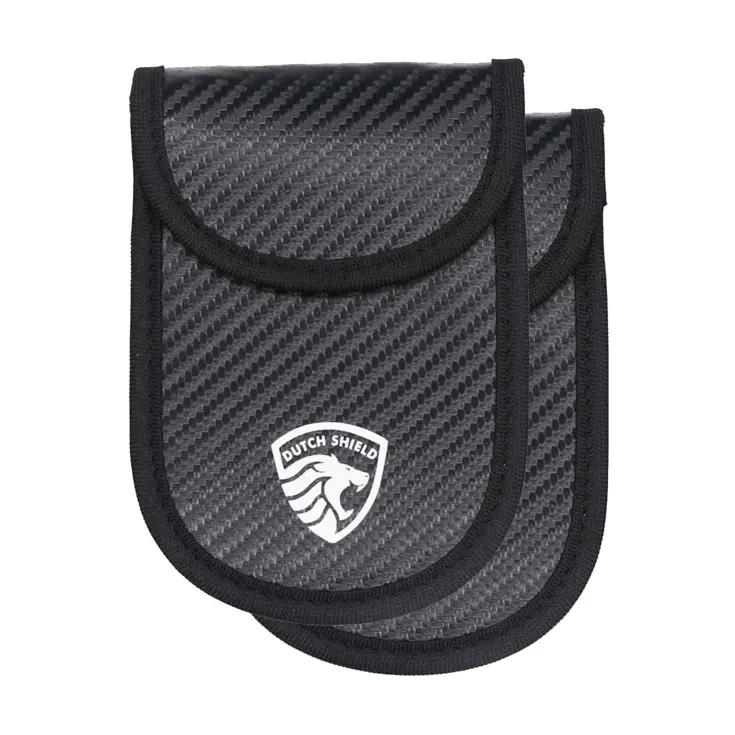 2 x RFID Autosleutel Hoesje Anti-Skim Carbon Style