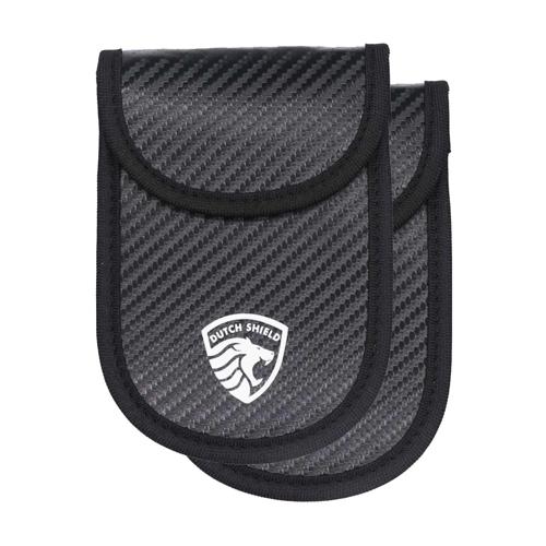 2 x RFID Autosleutel Hoesje Anti-Skim Carbon Style