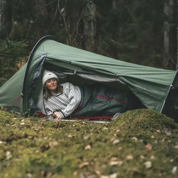 Tweepersoons tunneltent groen