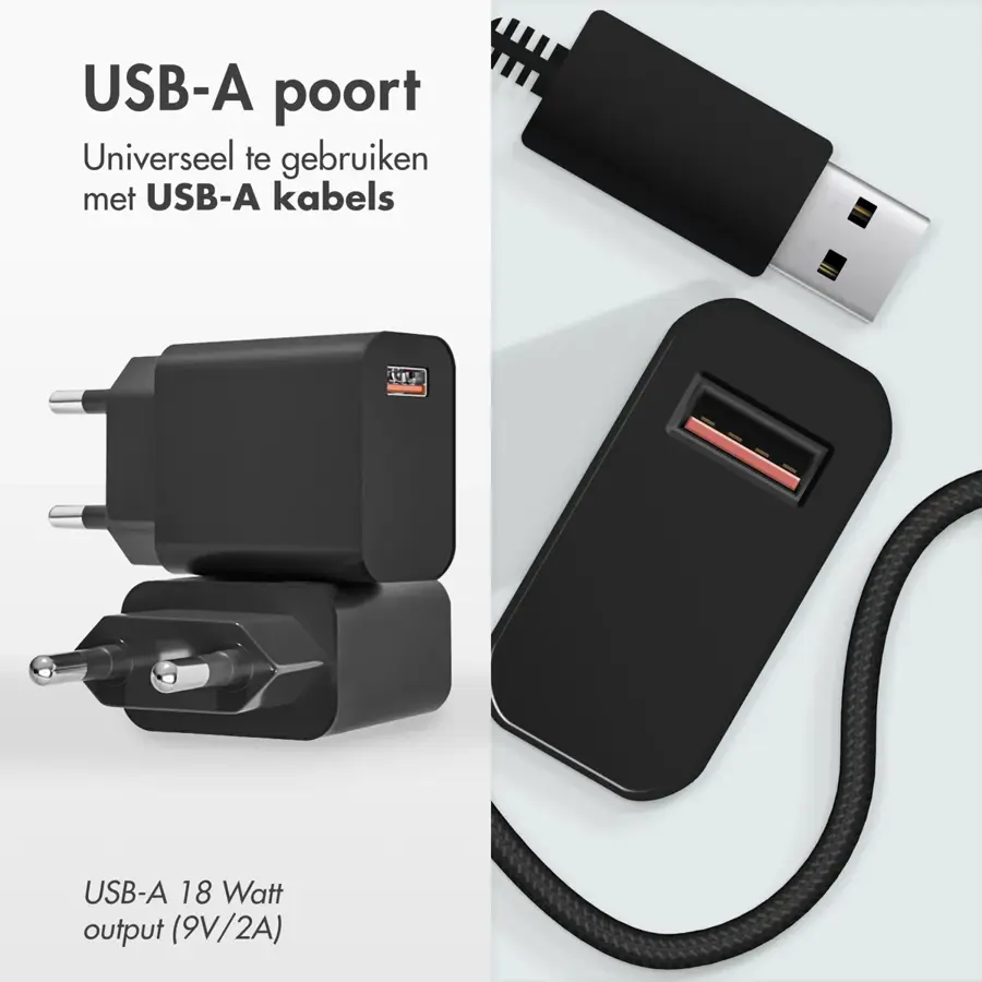 imoshion 18W Wall Charger USB-A - Zwart