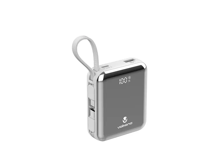 Powerbank 10.000 mAh met ingebouwde kabels
