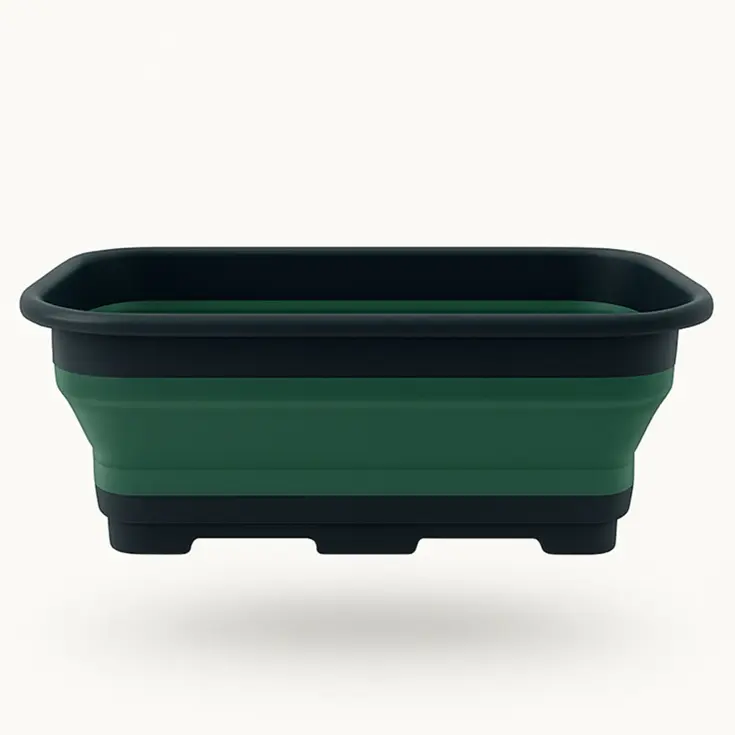 Afwasbak - 8L Groen - Opvouwbaar - Hem