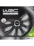 WRC Wieldoppen 16" - zwart/zilver 4 stuks
