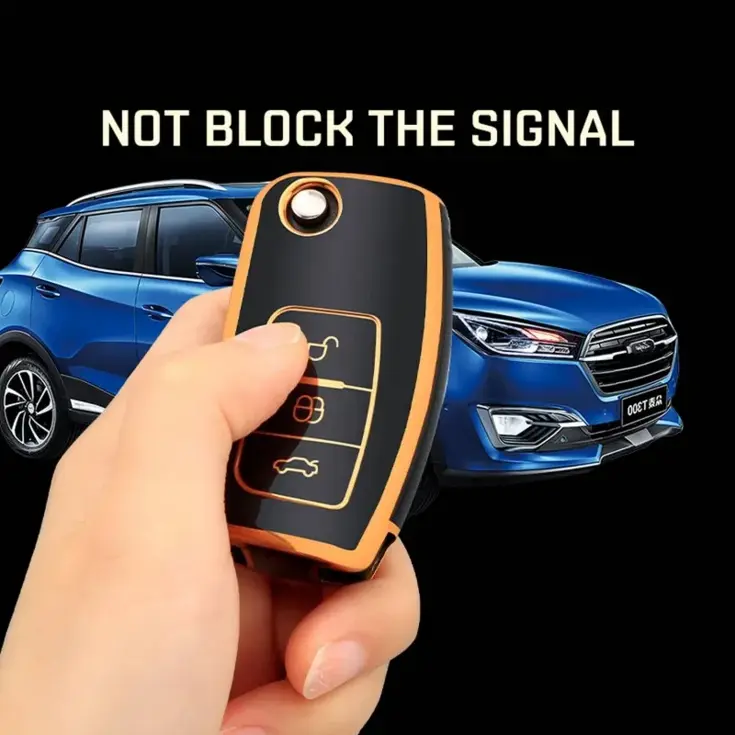 TPU Sleutelhoesje voor Ford goud G3