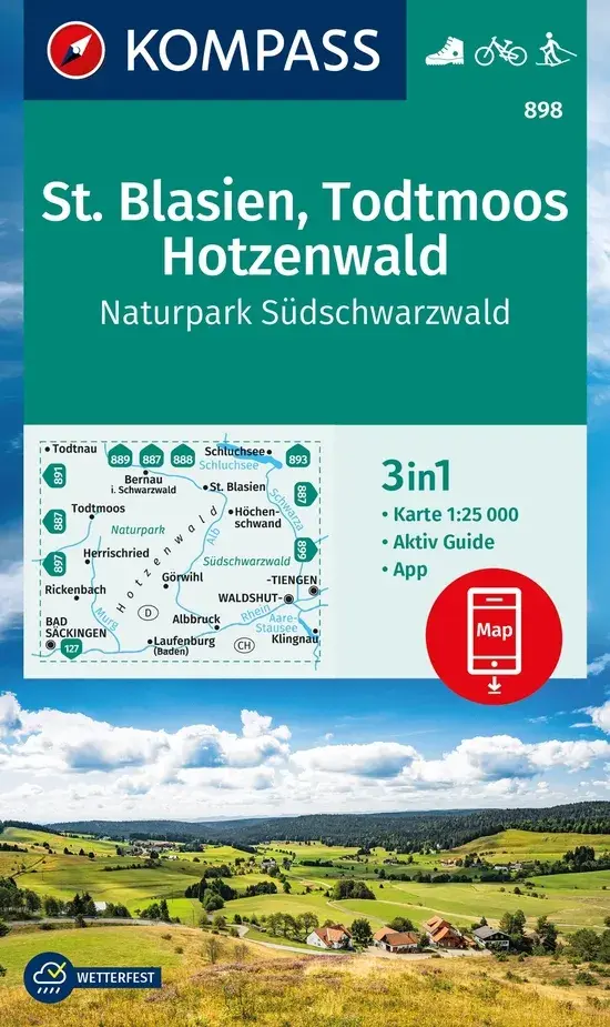 Wandelkaart WK898 St.Blasien Todtmoos