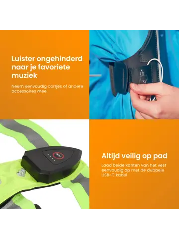 Hardloopvest oplaadbaar + Sportarmband