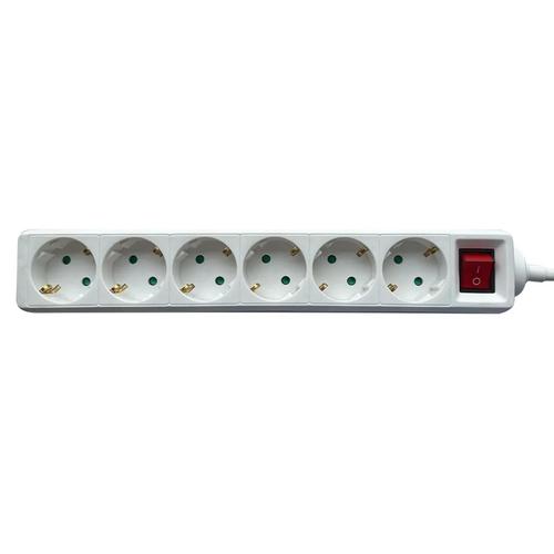 Stekkerdoos 6‑voudig met schakelaar – 1,4 m