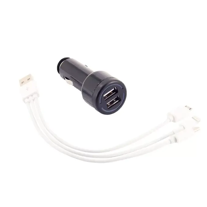 Universele 3-in-1 Autoladerset met aanstekerplug - 3A - USB
