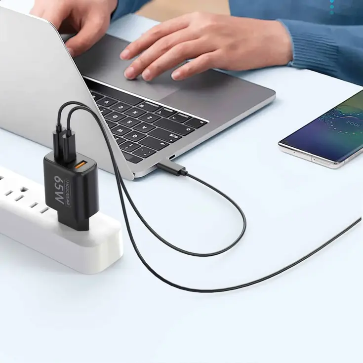 CHARGE+ 65W Oplader - USB en USB-C