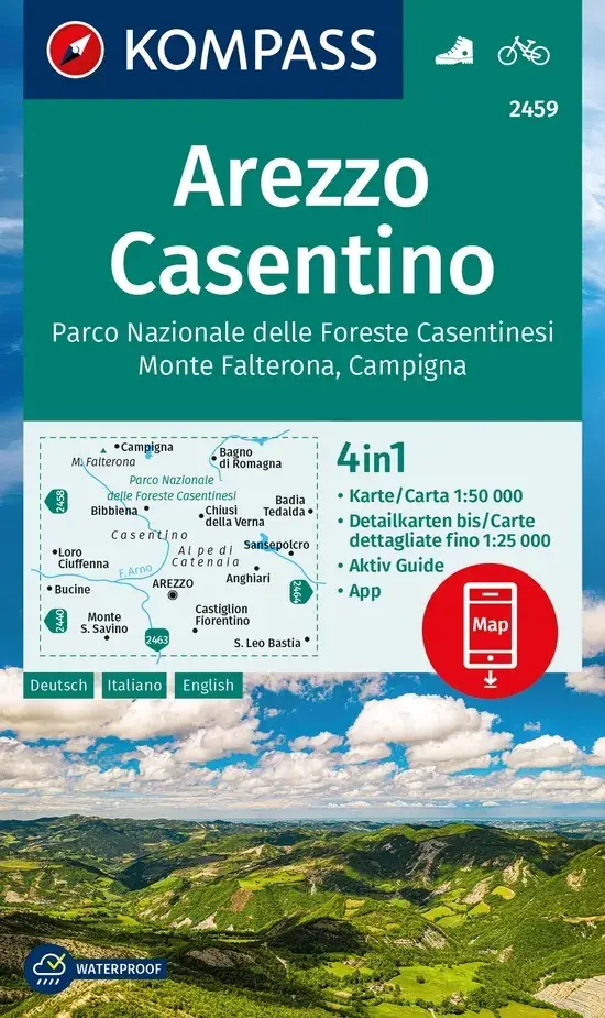 Wandelkaart WK2459 Arezzo - Casentino
