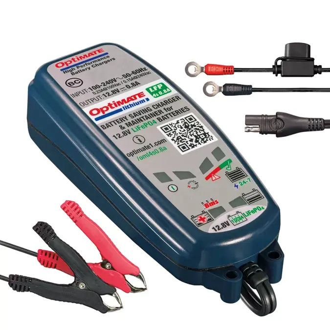 Optimate Lithium 4S 12,8/13,2V 8-staps 0.8 Amp Acculader / t