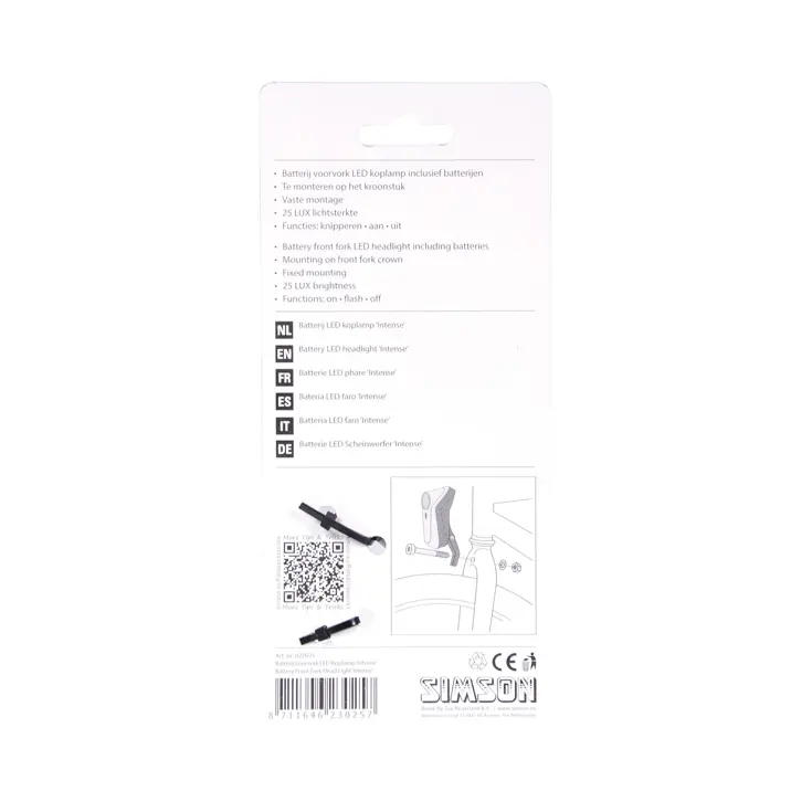 LED Koplamp 25 LUX met Reflector en Knipperfunctie