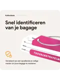 Aluminium Bagagelabel – 2 stuks – Roze