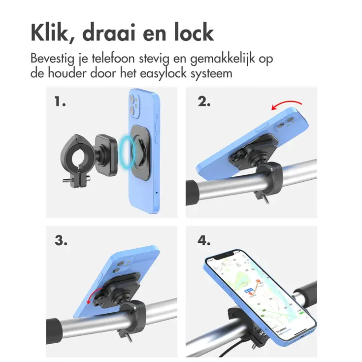 EasyLock Telefoonhouder Fiets - Zwart