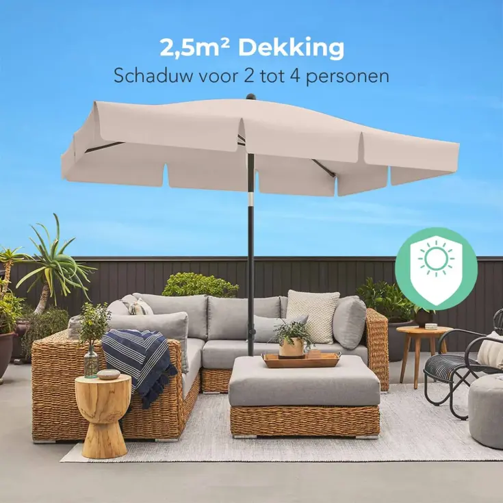 Parasol – 200x125cm – Taupe