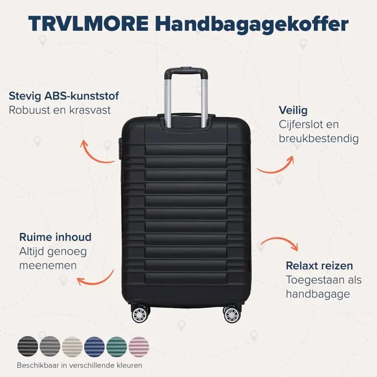 TRVLMORE Handbagage Koffer - 38L