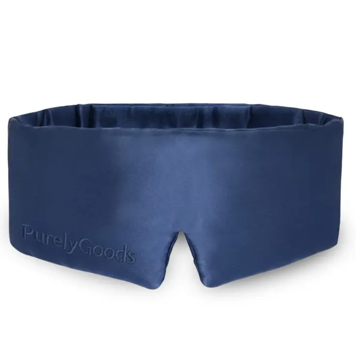 Zijden Slaapmasker - Donkerblauw - PurelyGoods